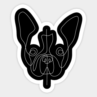 french bull dog one lines Sticker